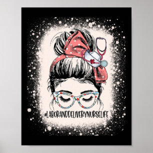 Messy Bun Labor und Lieferung Krankenversicherung  Poster
