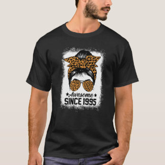 Messy Bun Leoprad Phantastisch seit 1995 27 Jahre T-Shirt
