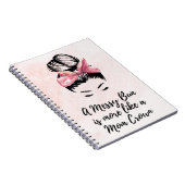 Messy Bun - Mama Spiral Notebook Notizblock (Rechte Seite)