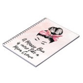 Messy Bun - Mama Spiral Notebook Notizblock (Linke Seite)
