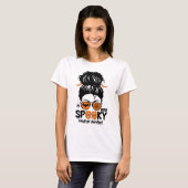 Messy bun Medical Assistant Halloween Pumpkin T-Shirt (Vorne ganz)