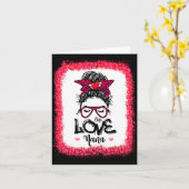 Messy Bun One Loved Nana Mother Mommy Women Valent Karte (Gelbe Blume)