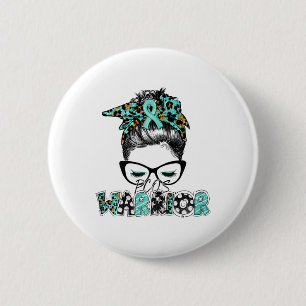 Messy Bun Pcos Polyzystisches Ovarialsyndrom Aware Button