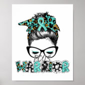 Messy Bun Pcos Polyzystisches Ovarialsyndrom Aware Poster (Vorne)
