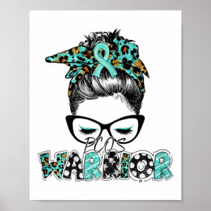 Messy Bun Pcos Polyzystisches Ovarialsyndrom Aware Poster