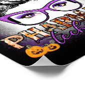 Messy Bun Pharmacy Technician Pharmacist Halloween Poster (Ecke)