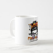 Messy Bun Pharmacy Techniker Halloween-Party Kaffeetasse (Vorderseite Links)
