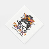 Messy Bun Pharmacy Techniker Halloween-Party Serviette (Ecke)