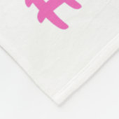 Messy Bun Pink Ribbon Leopard Brustkrebs Krieg Fleecedecke (Ecke)