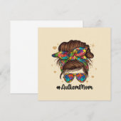 Messy Bun Proud Autismus Mama (Vorne/Hinten)
