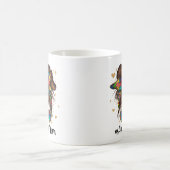 Messy Bun Proud Autismus Mama Kaffeetasse (Mittel)
