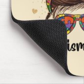 Messy Bun Proud Autismus Mama Mousepad (Ecke)