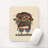 Messy Bun Proud Autismus Mama Mousepad (Mit Mouse)