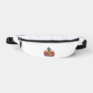 Messy Bun Skeleton Niedlich Puppy Dog liebt Hallow Bauchtasche
