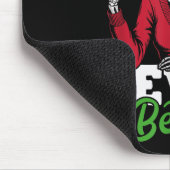 Messy Bun Skeleton Santa Coffee Xmas Funny Women S Mousepad (Ecke)