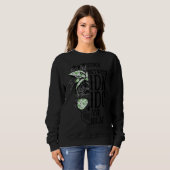 Messy Bun Skull Weed Mama zwischen Müttern D Sweatshirt (Vorne ganz)