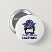 Messy Bun Suicide Prevention Awareness Suicide Rib Button (Vorne & Hinten)