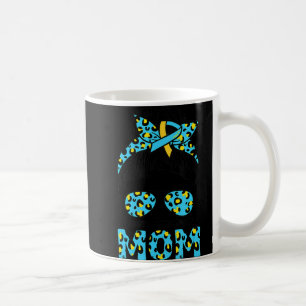 Messy Bun Sunglass Leopard Down Syndrome Awareness Kaffeetasse