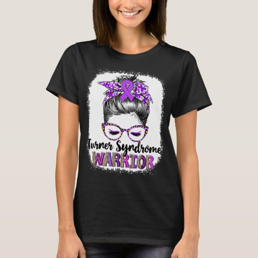 Messy Bun Turner Syndrome Warrior T-Shirt (Vorderseite)