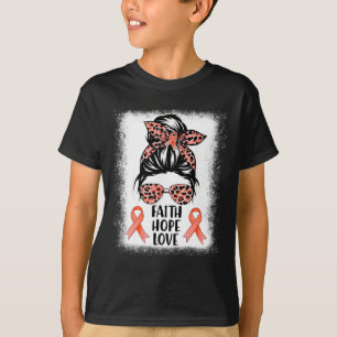 Messy Bun Wear Orange Faith Hope Liebe Rsd Crps Aw T-Shirt