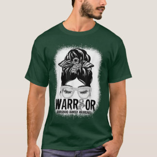 Messy Bun Zebra Ribbon Karzinoid Krebs Krieger Gi T-Shirt