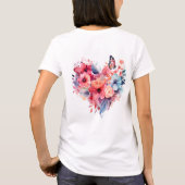 Messy Butterfly Watercolor T - Shirt (Rückseite)