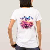 Messy Butterfly Watercolor T - Shirt (Rückseite)