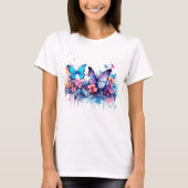 Messy Butterfly Watercolor T - Shirt (Vorderseite)