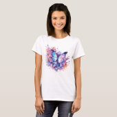 Messy Butterfly Watercolor T - Shirt (Vorne ganz)
