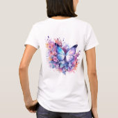 Messy Butterfly Watercolor T - Shirt (Rückseite)