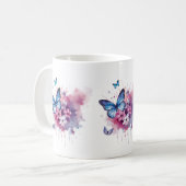 Messy Butterfly Watercolor Tasse (Vorderseite Links)