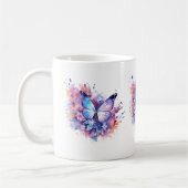 Messy Butterfly Watercolor Tasse (Links)