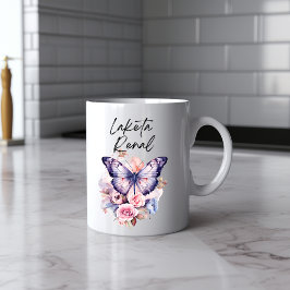 Messy Butterfly Watercolor Tasse