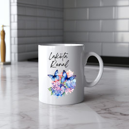 Messy Butterfly Watercolor Tasse