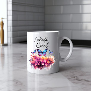 Messy Butterfly Watercolor Tasse