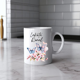Messy Butterfly Watercolor Tasse
