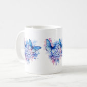 Messy Butterfly Watercolor Tasse (Vorderseite Links)