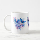 Messy Butterfly Watercolor Tasse (Links)