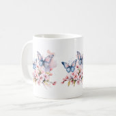 Messy Butterfly Watercolor Tasse (Vorderseite Links)