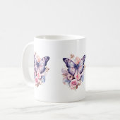 Messy Butterfly Watercolor Tasse (Vorderseite Links)