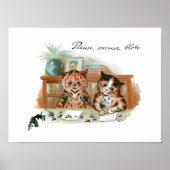 Messy Cats von Louis Wain Postcard Poster (Vorne)