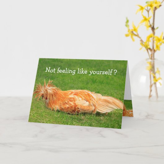 Messy Chicken wird gut Karte (Gelbe Blume)