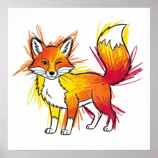 Messy Crayon Art Poster (Vorne)