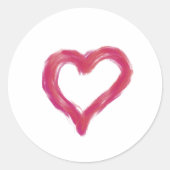 Messy - ein nicht perfekt gezeichnet Herz, aber mi Runder Aufkleber (Vorderseite)