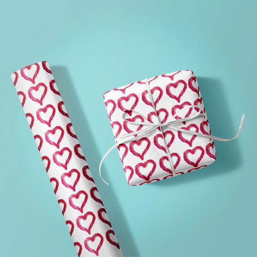 Messy - ein nicht perfekt gezeichnet Herz Geschenkpapier