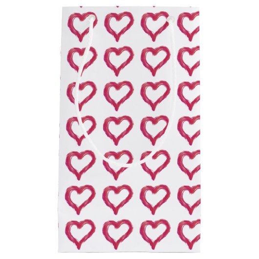 Messy - ein nicht perfekt gezeichnet Herz Kleine Geschenktüte (Vorderseite)