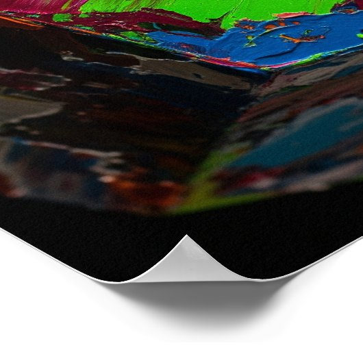 Messy Geometric Art Poster (Ecke)