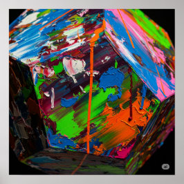 Messy Geometric Art Poster