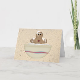 Messy Gingerbread Man Christmas Card Feiertagskarte