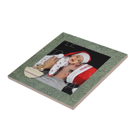 Messy Gingerbread Man Custom Holiday Foto Tile Fliese (Seite)